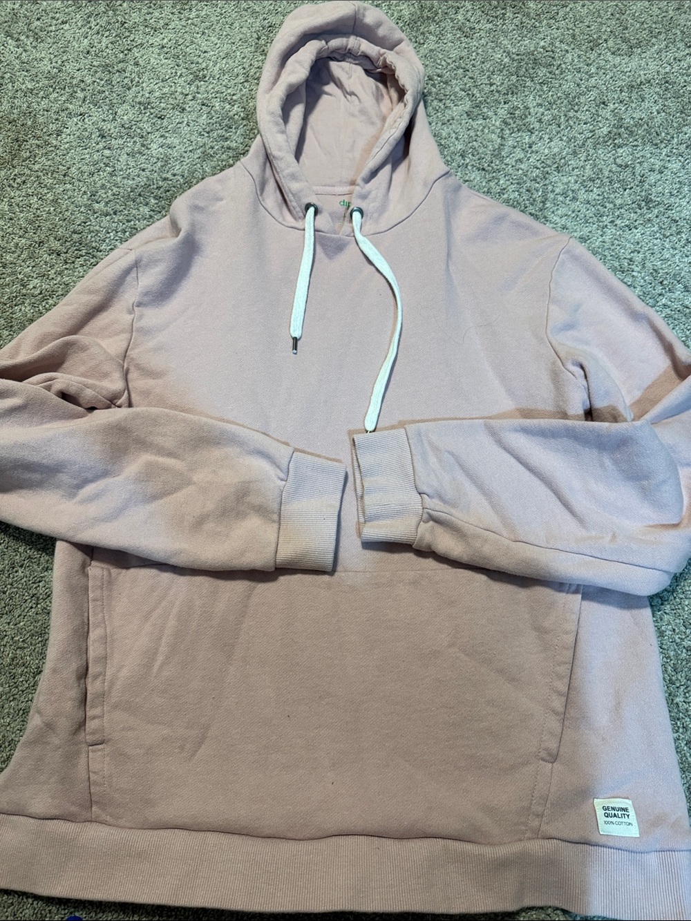 Women Hooded Pullover Sweatshirt in Light Mauve blush color